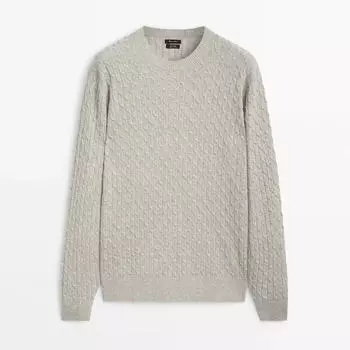 Свитер Massimo Dutti Cable Knit, серый