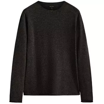 Свитер Massimo Dutti Cashmere Crew Neck, антрацитовый серый