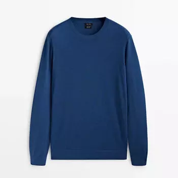 Свитер Massimo Dutti Crew Neck, синий