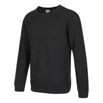 Свитер men's round neck long sleeves casual sports pullover wool sweater black Nike, черный