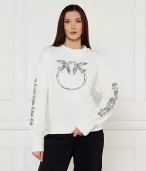 Свитер миндело Relaxed fit Pinko, белый