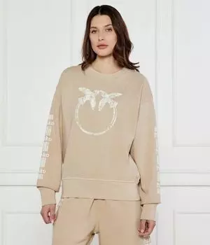 Свитер миндело Relaxed fit Pinko, желтый