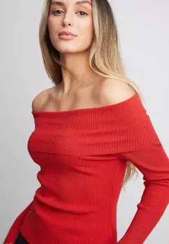 Свитер Mit Zierfalten NA-KD, красный
