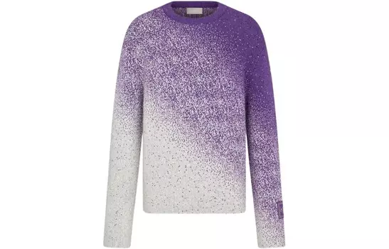 Свитер мужской белый/фиолетовый Dior, белый/фиолетовый