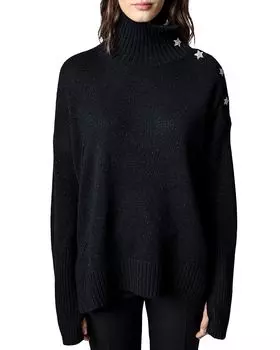 Свитер на пуговицах со звездами Zadig & Voltaire