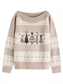 Свитер Next, цвет mottled beige