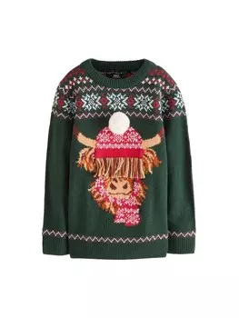 Свитер Next Sweater, темно-зеленый