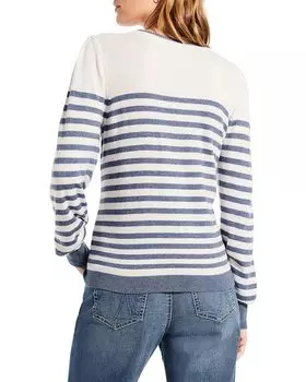 Свитер NIC+ZOE Striped Femme Sleeve Sweater, синий мульти