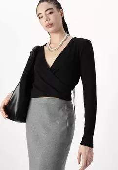 Свитер NMCITY WRAP Noisy May, черный