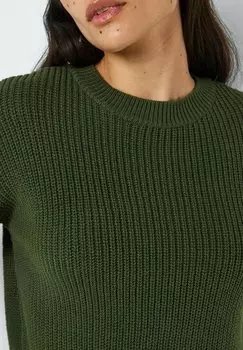 Свитер Nmmaysa L/S O-Neck Noos Noisy May, зеленый комбу