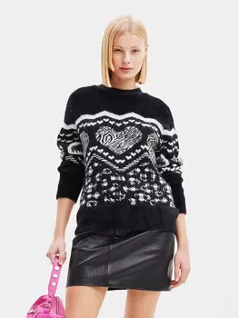 Свитер обычного кроя Desigual, черный
