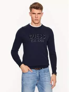 Свитер обычного кроя Guess, синий
