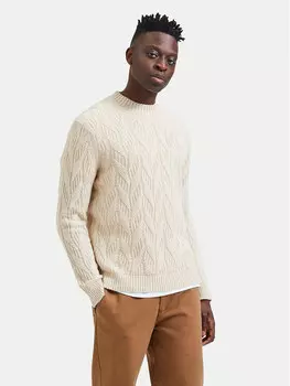 Свитер обычного кроя Selected Homme, бежевый