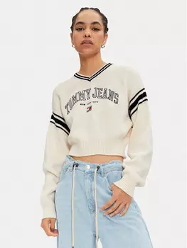 Свитер обычного кроя Tommy Jeans, экрю