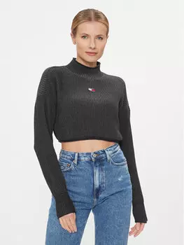 Свитер обычного кроя Tommy Jeans, черный