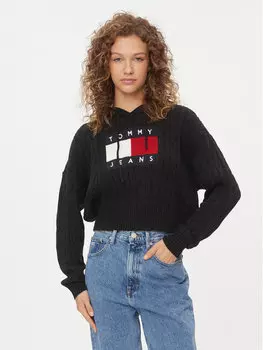 Свитер обычного кроя Tommy Jeans, черный