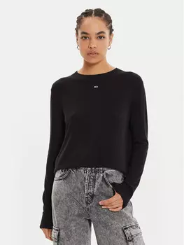 Свитер обычного кроя Tommy Jeans, черный