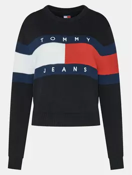 Свитер обычного кроя Tommy Jeans, черный