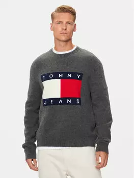 Свитер обычного кроя Tommy Jeans, серый