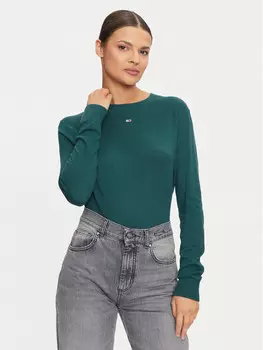 Свитер обычного кроя Tommy Jeans, зеленый