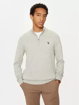 Свитер обычного кроя U.S. Polo Assn., серый