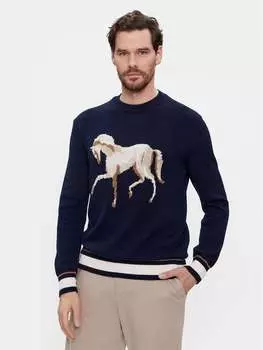 Свитер обычного кроя United Colors Of Benetton, синий