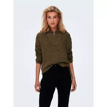 Свитер Only Baker Full Zip, коричневый