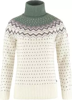 Свитер Ovik Knit Roller Neck Fjllrven, цвет Chalk White/Patina Green