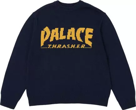Свитер Palace x Thrasher, синий