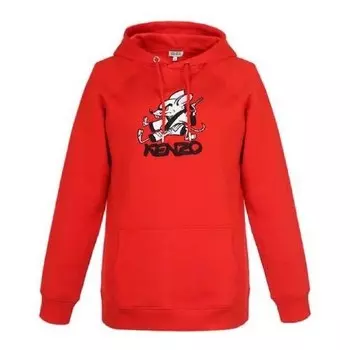 Свитер pattern hoodie red Kenzo, красный