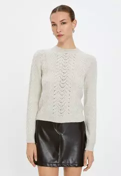 Свитер Patterned Long Sleeve Crew Neck Koton, бежевый