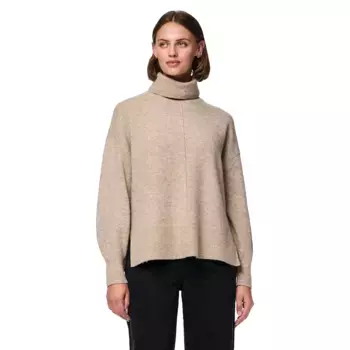 Свитер Pieces Malou high neck, бежевый
