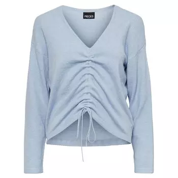 Свитер Pieces Nandi V Neck, синий