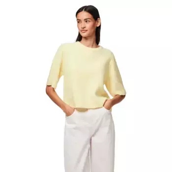 Свитер Pieces Silly short sleeve, желтый
