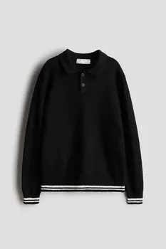 Свитер поло H&M, черный