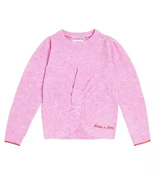 Свитер рельефной вязки Scotch & Soda Kids, розовый