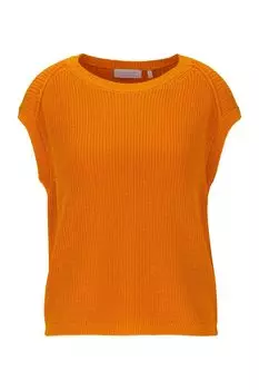 Свитер Rich & Royal Pullunder Crew Neck Sleeveless Organic, оранжевый