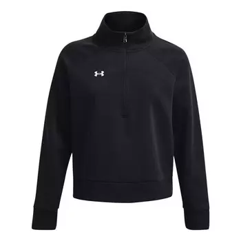 Свитер rival fleece 1/2 zip sweatshirt 'black' Under Armour, черный