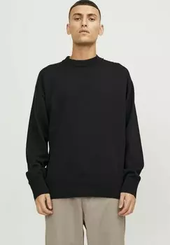 Свитер Rundhalsausschnitt Jack & Jones, черный