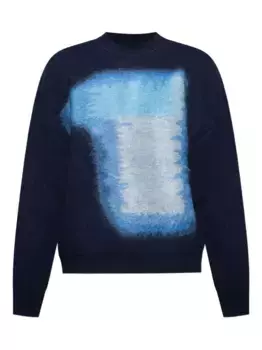 Свитер с абстрактным принтом Givenchy, синий