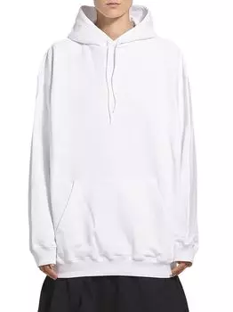 Свитер с капюшоном с логотипом Balenciaga, белый