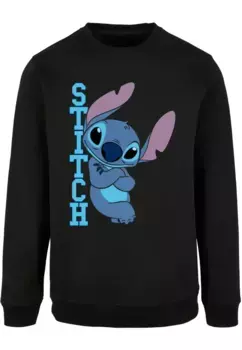 Свитер с круглым вырезом ABSOLUTE CULT "ABSOLUTE CULT Мужской Lilo And Stitch - Posing Crewneck", черный