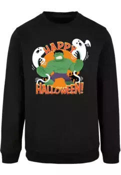 Свитер с круглым вырезом ABSOLUTE CULT "ABSOLUTE CULT Men's Marvel - Hulk Happy Halloween Crewneck", черный