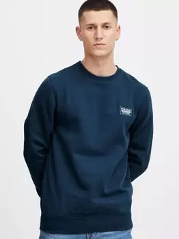 Свитер с круглым вырезом bhkalip Blend, синий