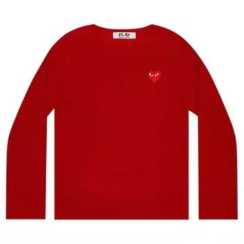 Свитер с круглым вырезом Comme des Garons PLAY, красный