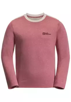 Свитер с круглым вырезом Jack Wolfskin "ACTAMIC LONGSLEEVE K", розовый