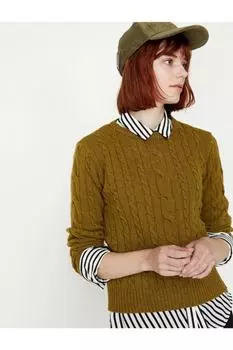 Свитер с круглым вырезом Koton, зеленый