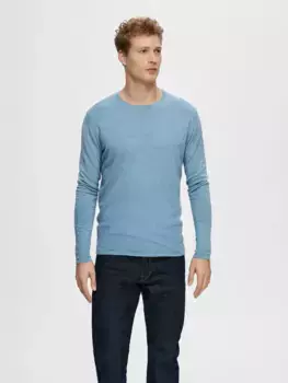 Свитер с круглым вырезом SELECTED HOMME "ROME KNIT", цвет Blue Shadow