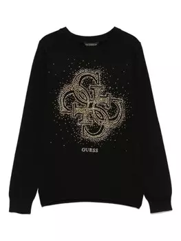 Свитер с логотипом guess kids, черный