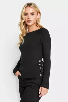 Свитер с люверсами PixieGirl Petite, черный